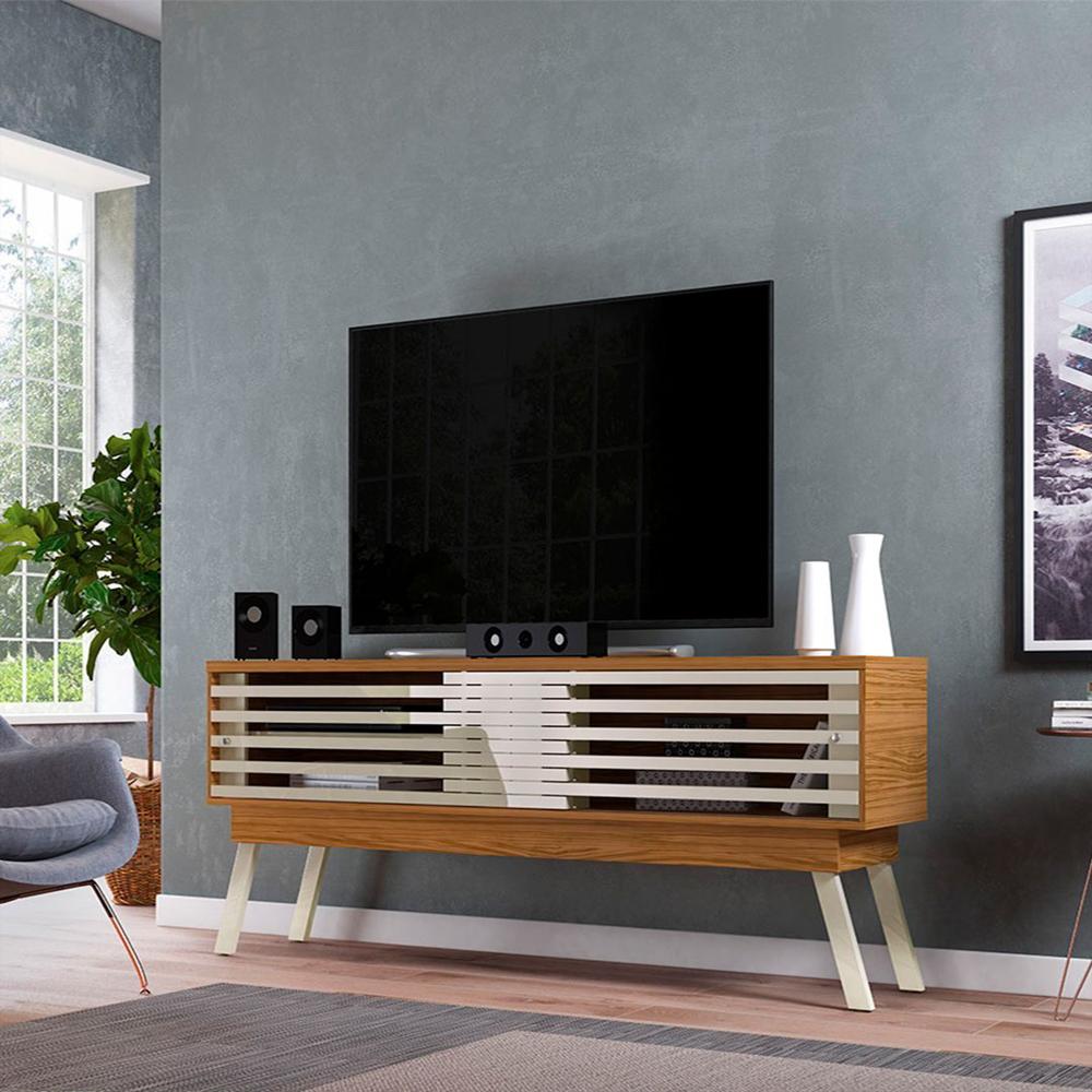 Centro De Entretenimiento Color Natural Con Dos Puertas img #2