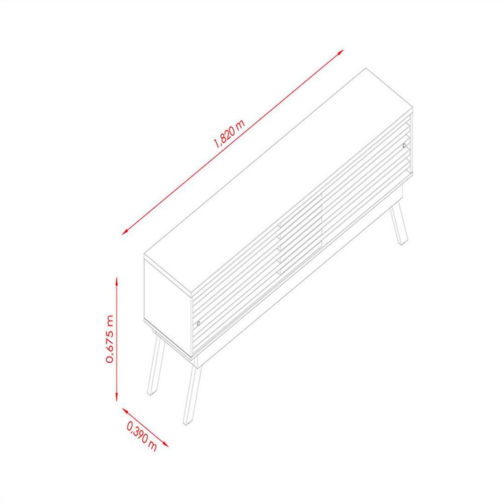 Centro De Entretenimiento Color Natural Con Dos Puertas img #3