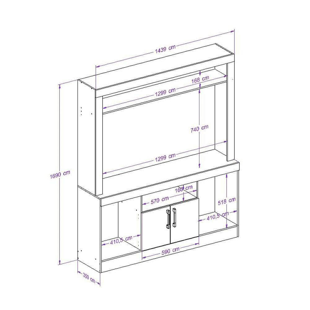 Centro Entretenimiento 1303 Bertolini Chocolate Touch img #3