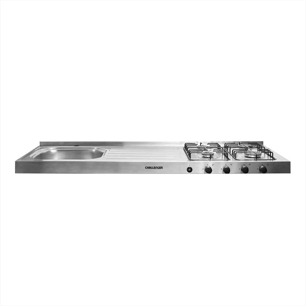 Mesón En Acero Inoxidable Lavaplatos Izquierda De 150 Cm img #2