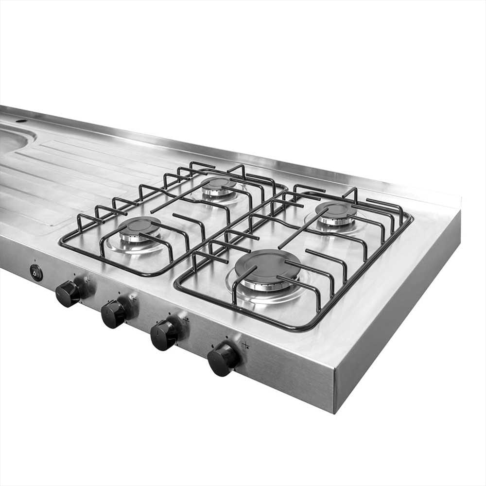 Mesón En Acero Inoxidable Lavaplatos Izquierda De 150 Cm img #3