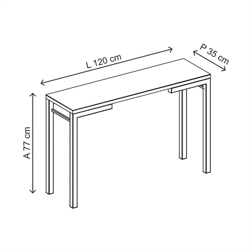 Mesa Lateral De Mdf Y Acero Acabado Mate img #3