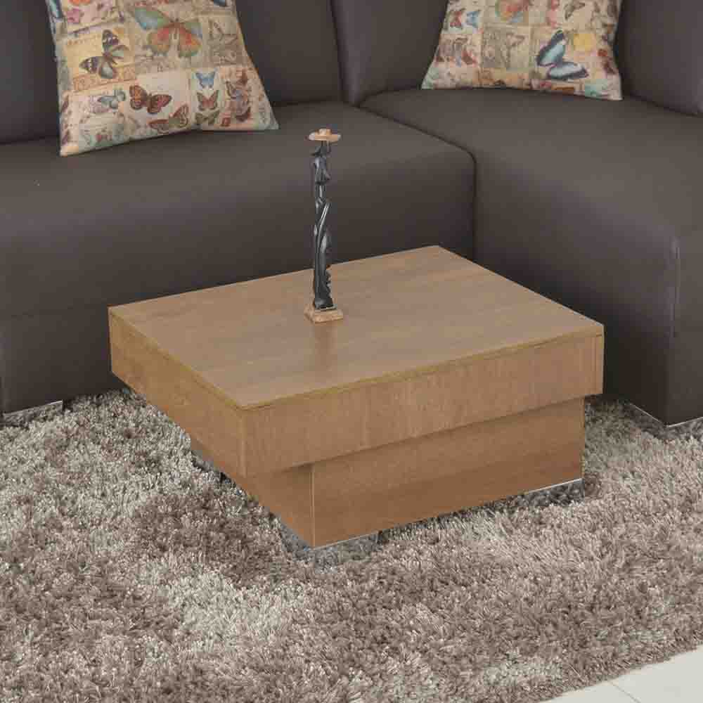 Mesa De Centro Arce En Madera Mdp 15 Mm Patas Cromadas L img #1