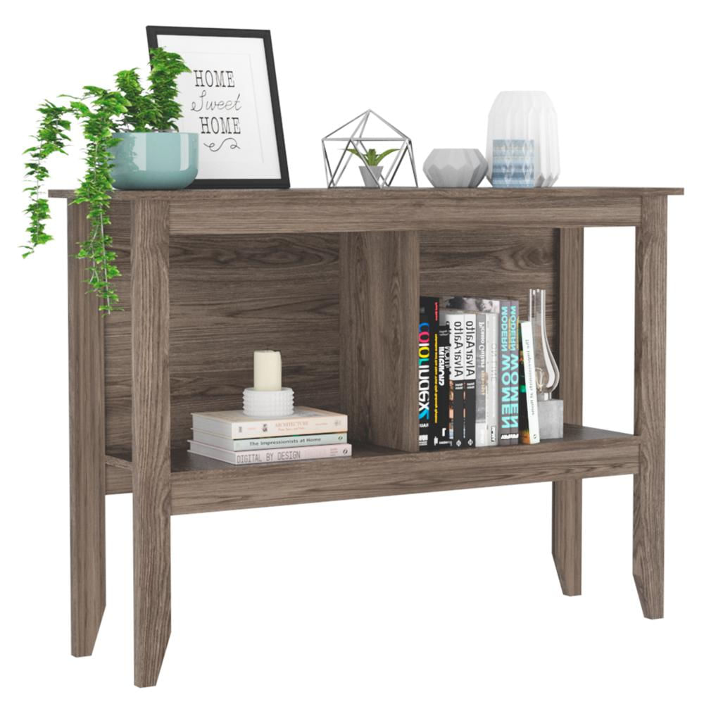 Mesa Auxiliar Omah Chocolate Con Entrepaño Doble img #2