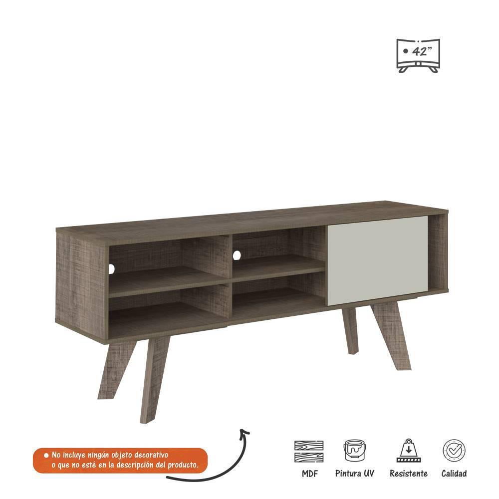 Mueble Para Tv 60 Pulgadas 3815 Canela Con Blanco img #3