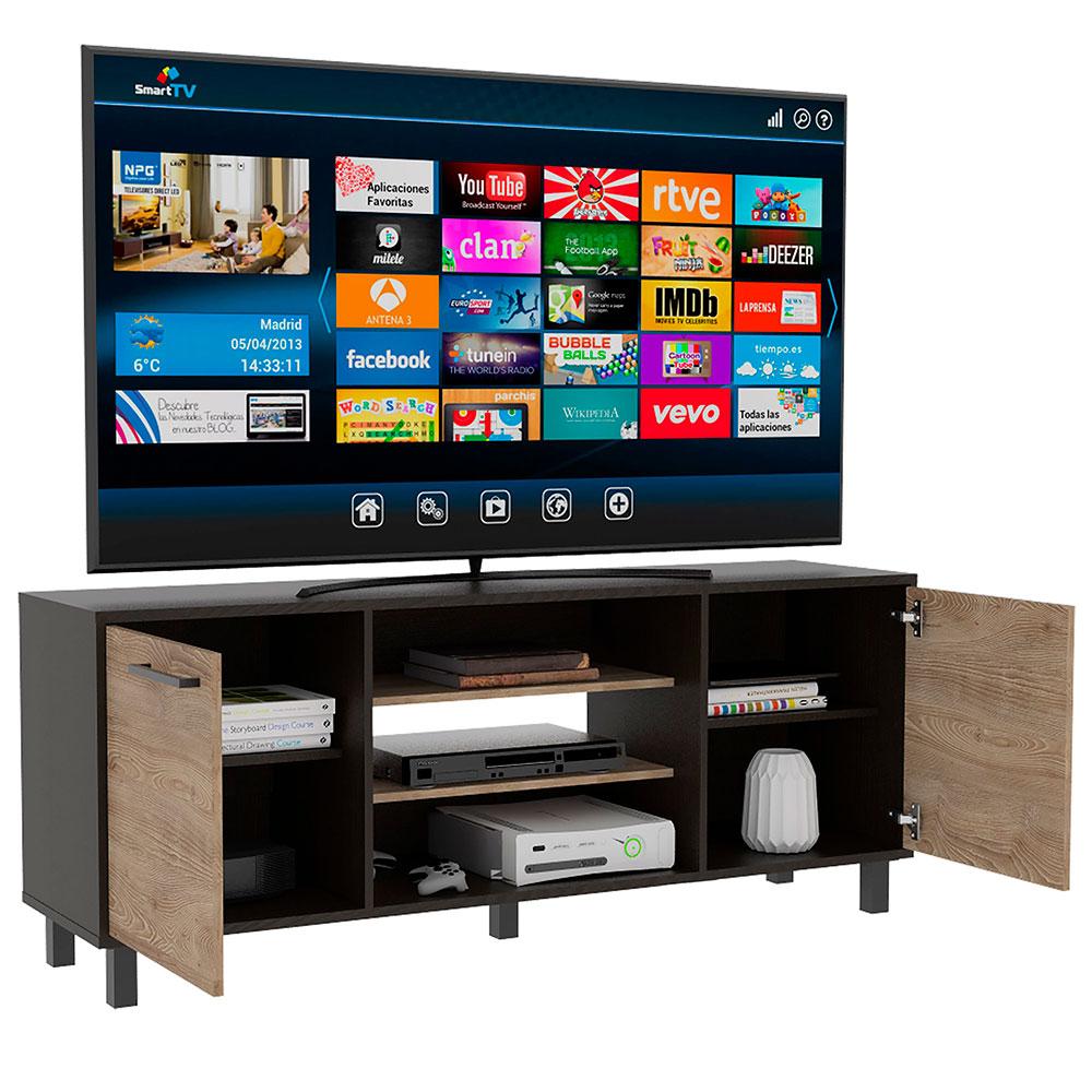 Combo Biblioteca + Mesa De Centro + Rack + Mueble Bar Kaia img #4