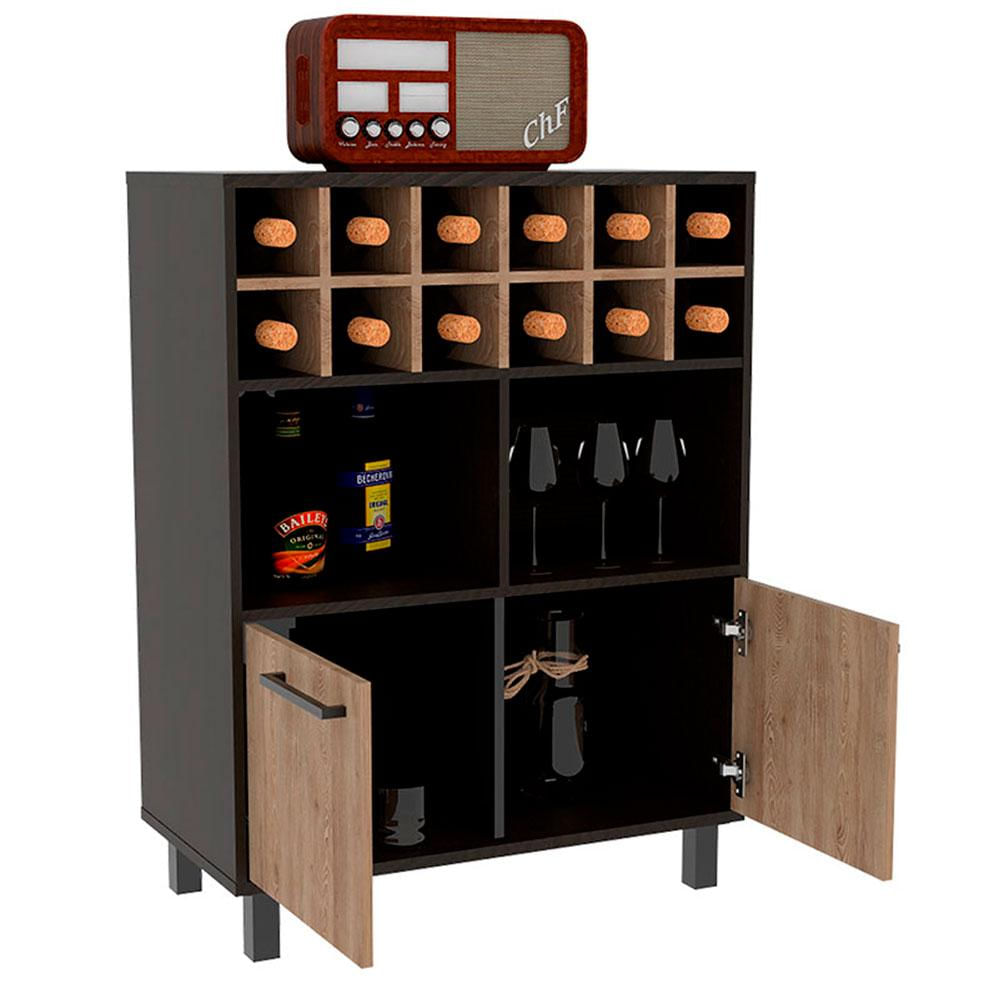 Combo Biblioteca + Mesa De Centro + Rack + Mueble Bar Kaia img #5