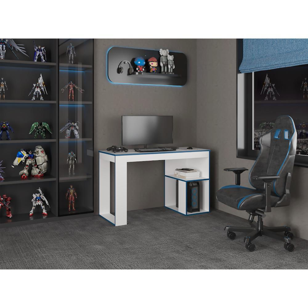 Escritorio Gamer Astana, Blanco Duqueza Y Azul img #2