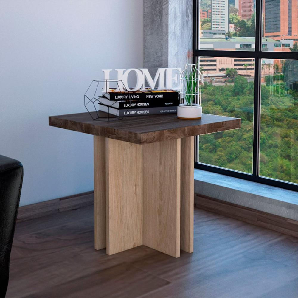 Mesa Auxiliar Cuadrada Natural Tablero Aglomerado img #2