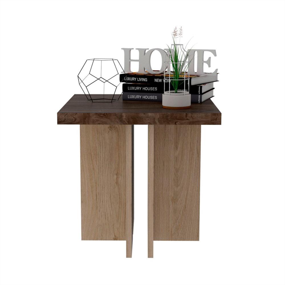 Mesa Auxiliar Cuadrada Natural Tablero Aglomerado img #5