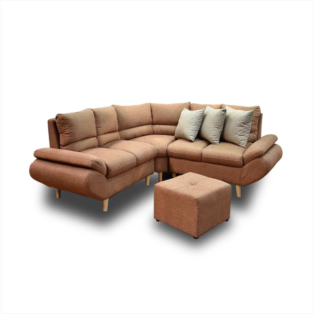 Esquinero Venecia Lino Cobre, Patas De Madera img #1