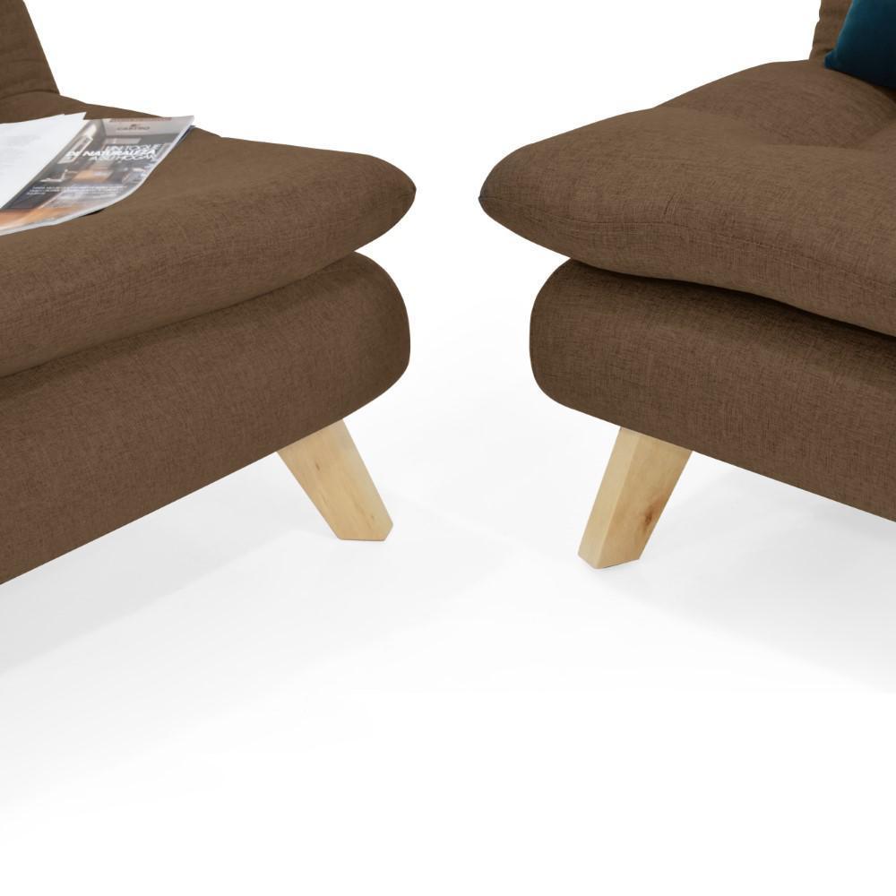 Sofá Y Poltrona Toulouse Tela Poliéster Chocolate img #4