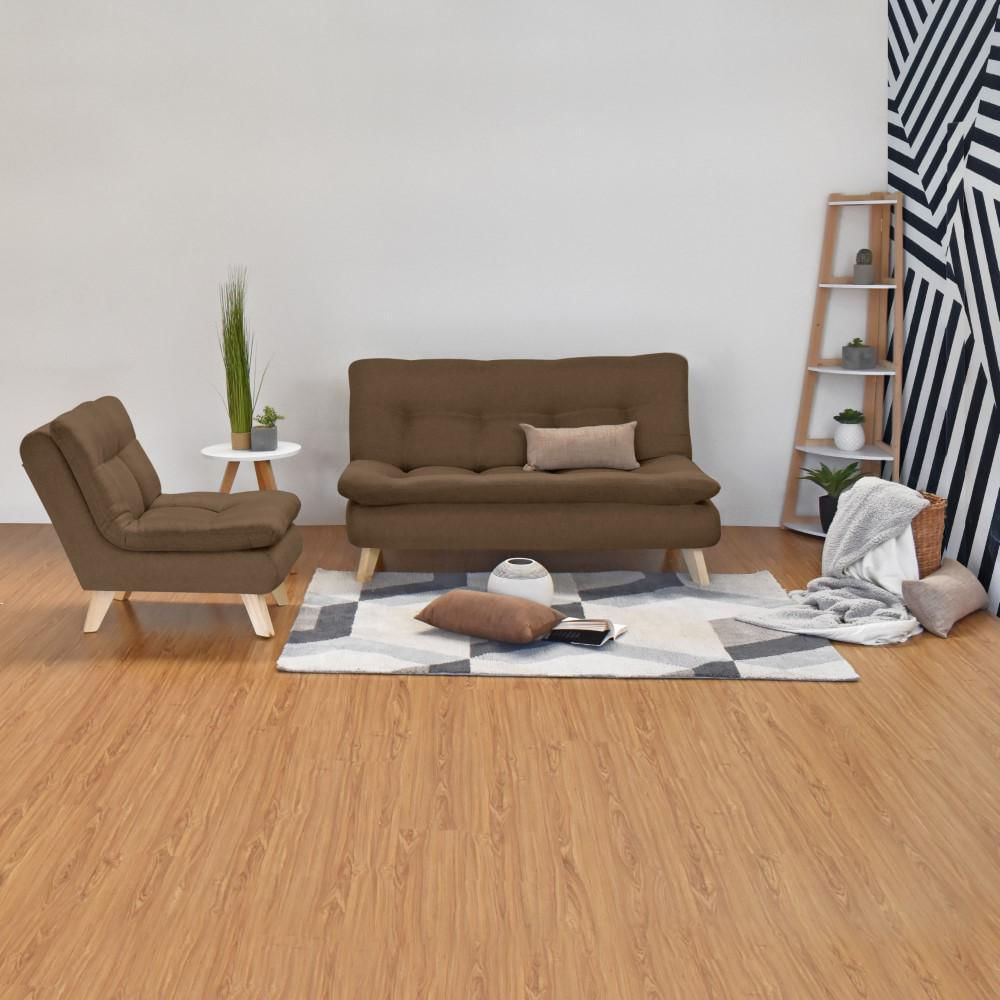 Sofá Y Poltrona Toulouse Tela Poliéster Chocolate img #5