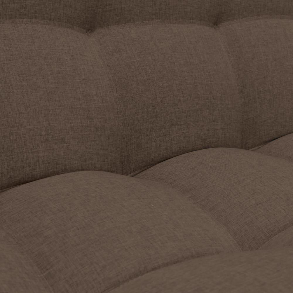 Sofá Navara+Puff Porto Tela Chocolate+Mesa De Centro img #5