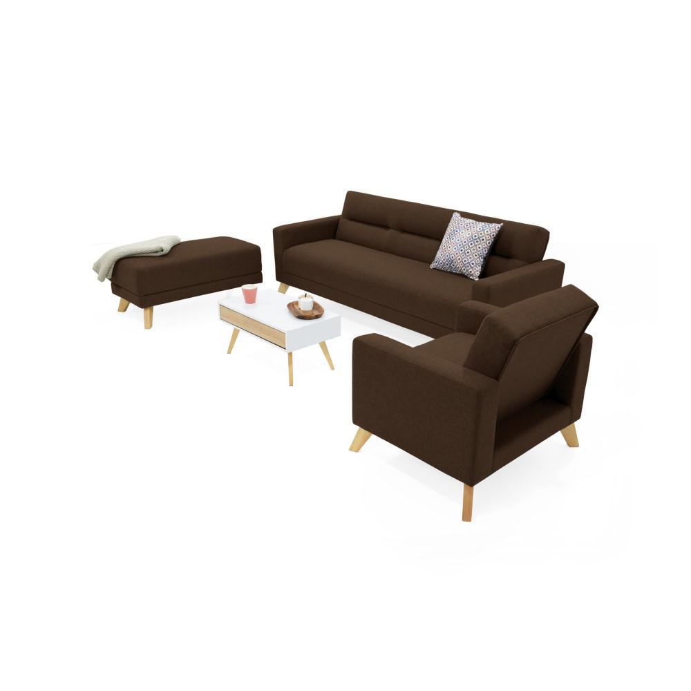 Sala Sion Chocolate Tela Mesa De Centro img #2