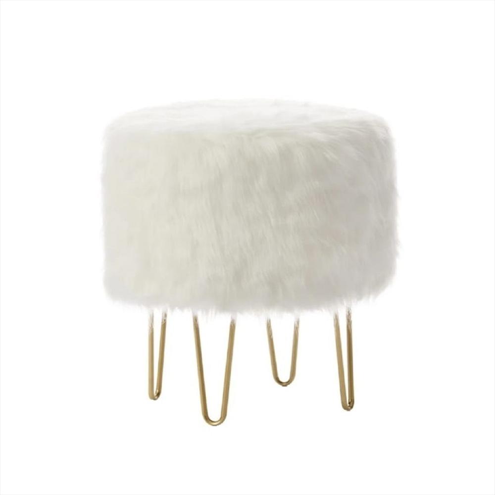 Silla Puff Tocador Para Maquillaje Blanco img #1