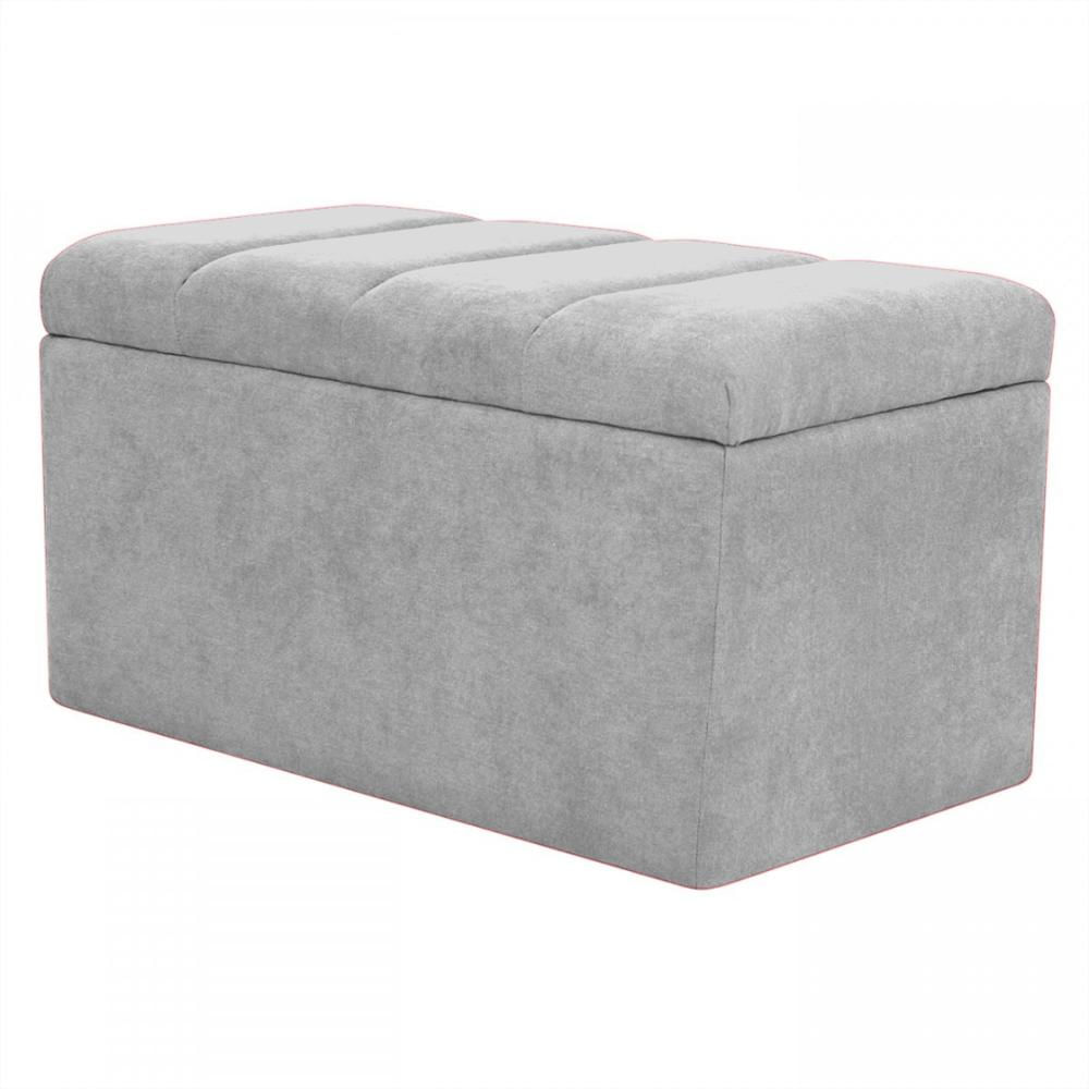 Puf Baul Paneles Gris 80X40 img #3