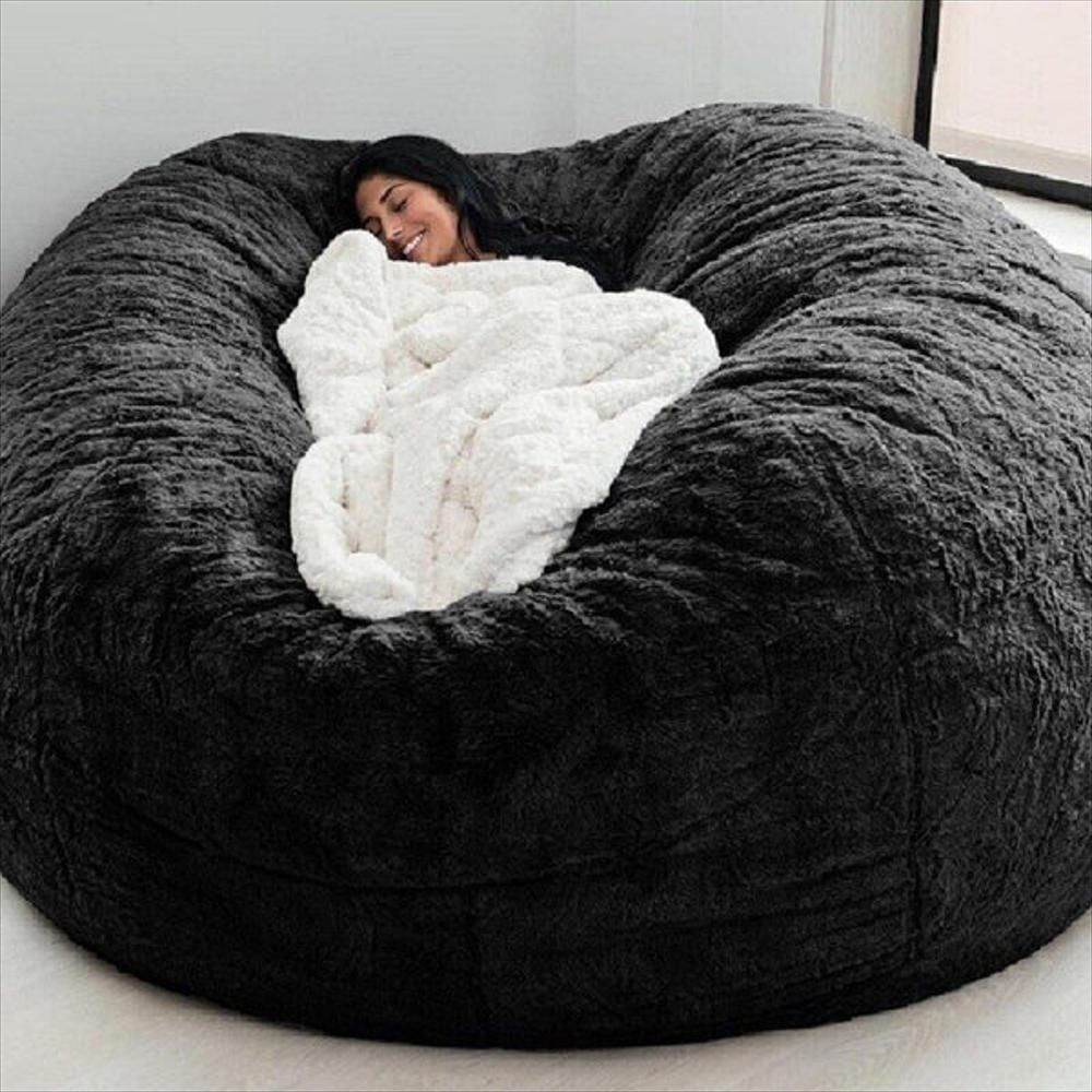 Puff Cama 160X60 Microfibra Negro img #1