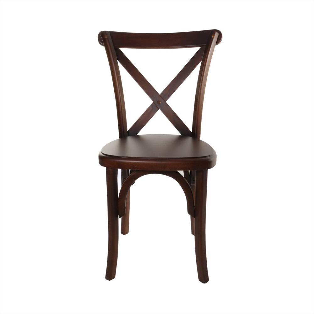 Set De 2 Sillas Madera Maciza De Cedro Chocolate img #2