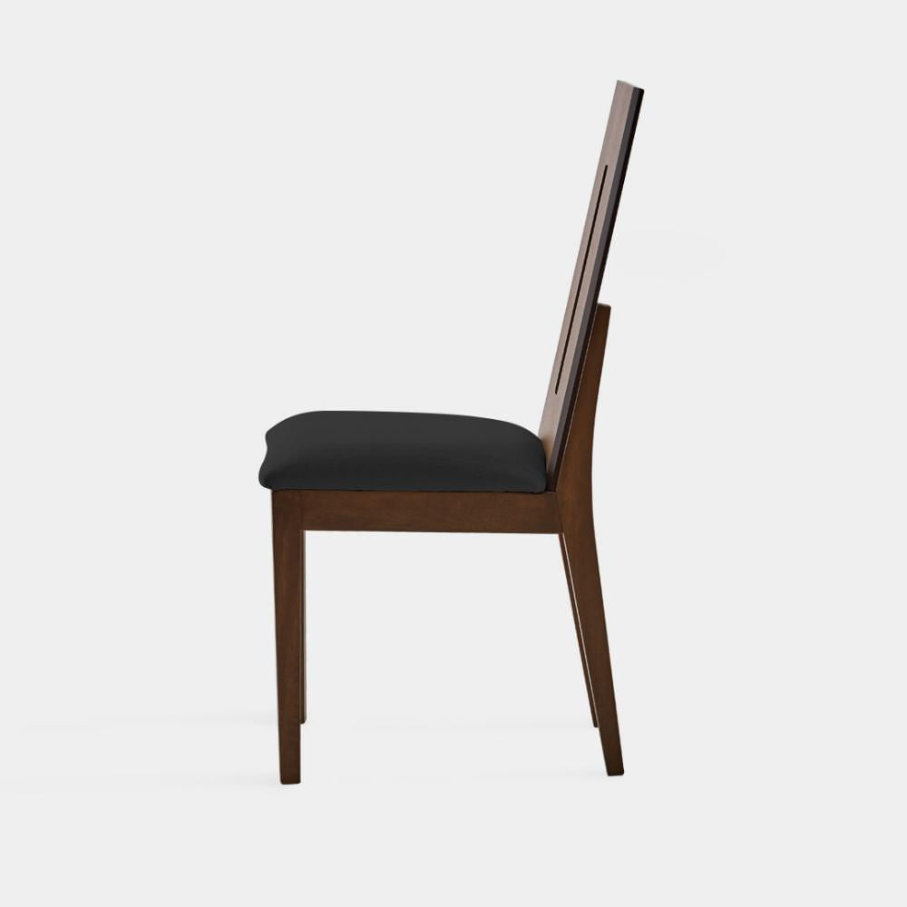 Silla De Comedor Dallas Nogal Francés Cosmic Negro img #2