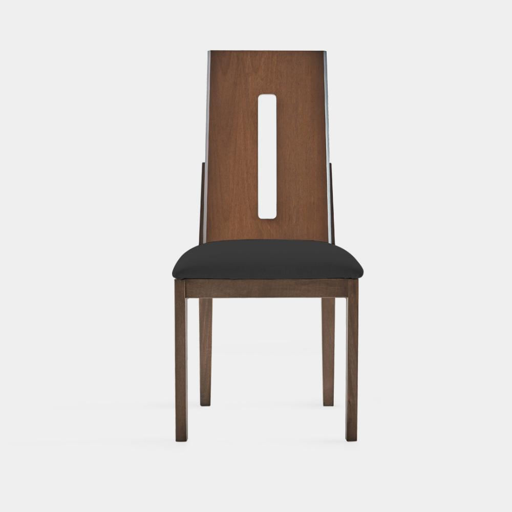 Silla De Comedor Dallas Nogal Francés Cosmic Negro img #3