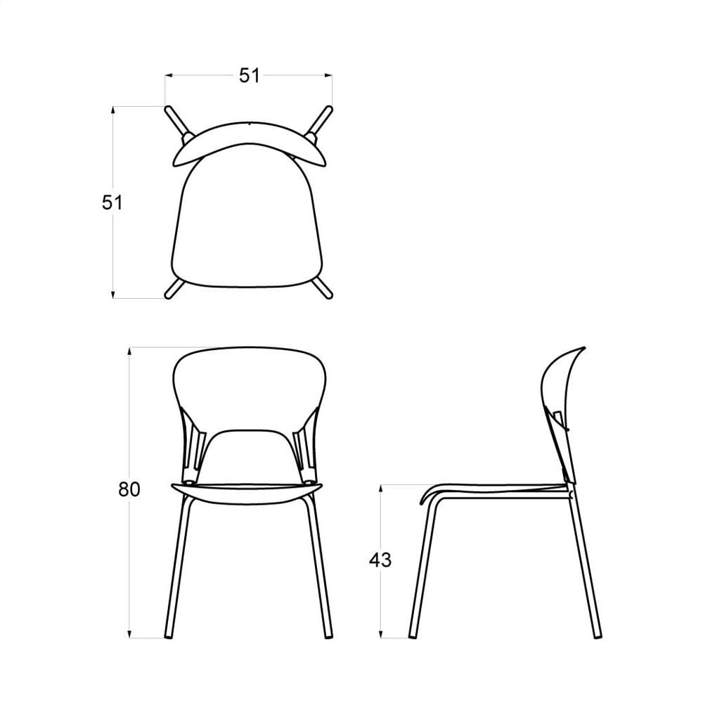 Silla Moderna De Copolímero Con Protección Uv Roja img #4