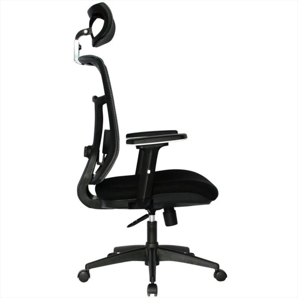 Silla Gerencial Ergonómica Kabul Negra Cabecero Y Brazos Ajustables Oficina Y Escritorio img #2