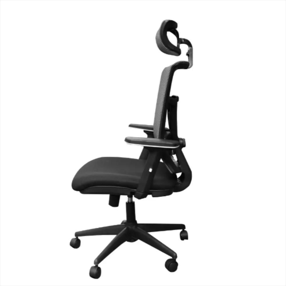 Silla Gerencial Ergonómica Kabul Negra Cabecero Y Brazos Ajustables Oficina Y Escritorio img #4