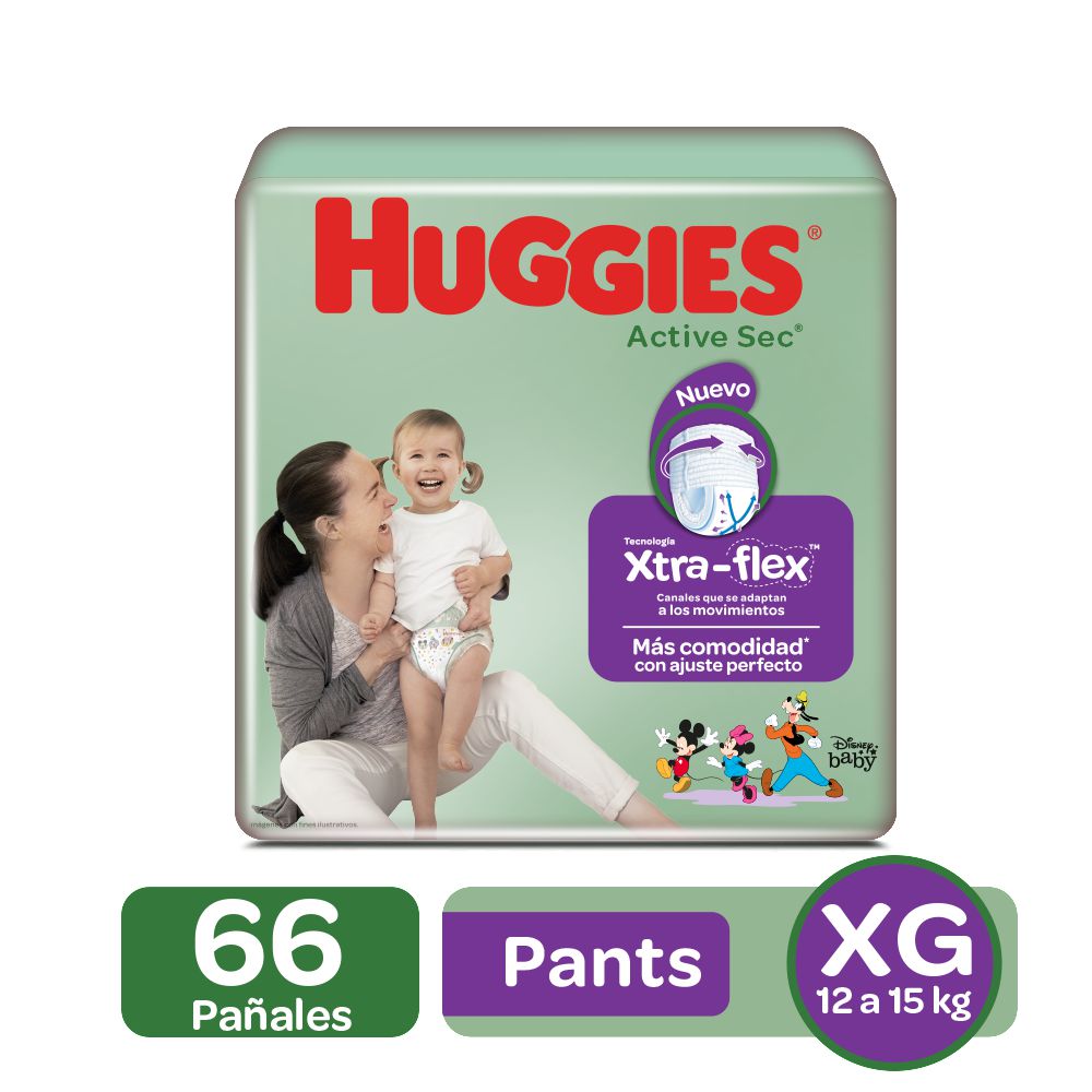 Pañales HUGGIES tecnología maxisec (66  und) img #1