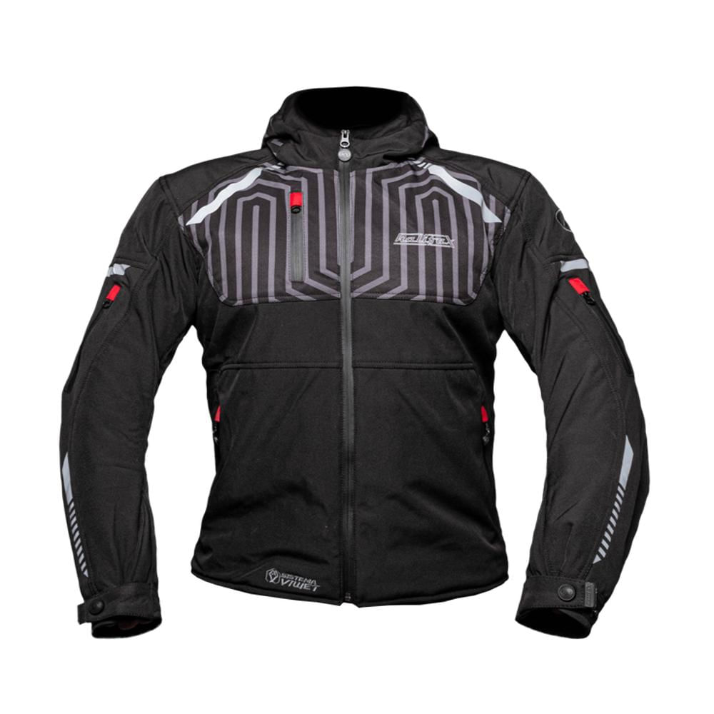 Chaqueta De Moto Halifax Ares Design Impermeable Unisex, Color Negro Gris, Talla Xl img #1