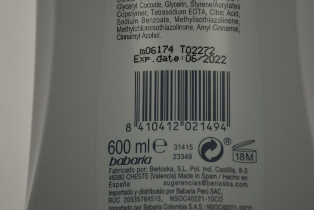 Gel de baño BABARIA almendras (600  ml) img #2
