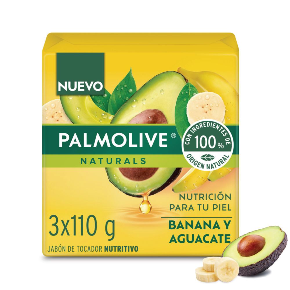 Jabón de tocador PALMOLIVE banana y aguacate (330  gr) img #1