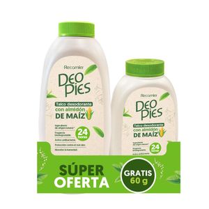 Talco para pies DEO PIES con almidón de maíz (180 gr)