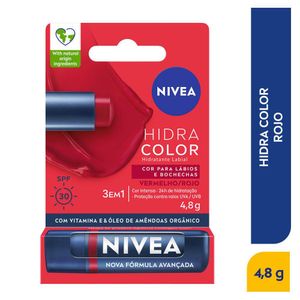 Protector labial NIVEA color red 3 en 1 (4.8 gr)