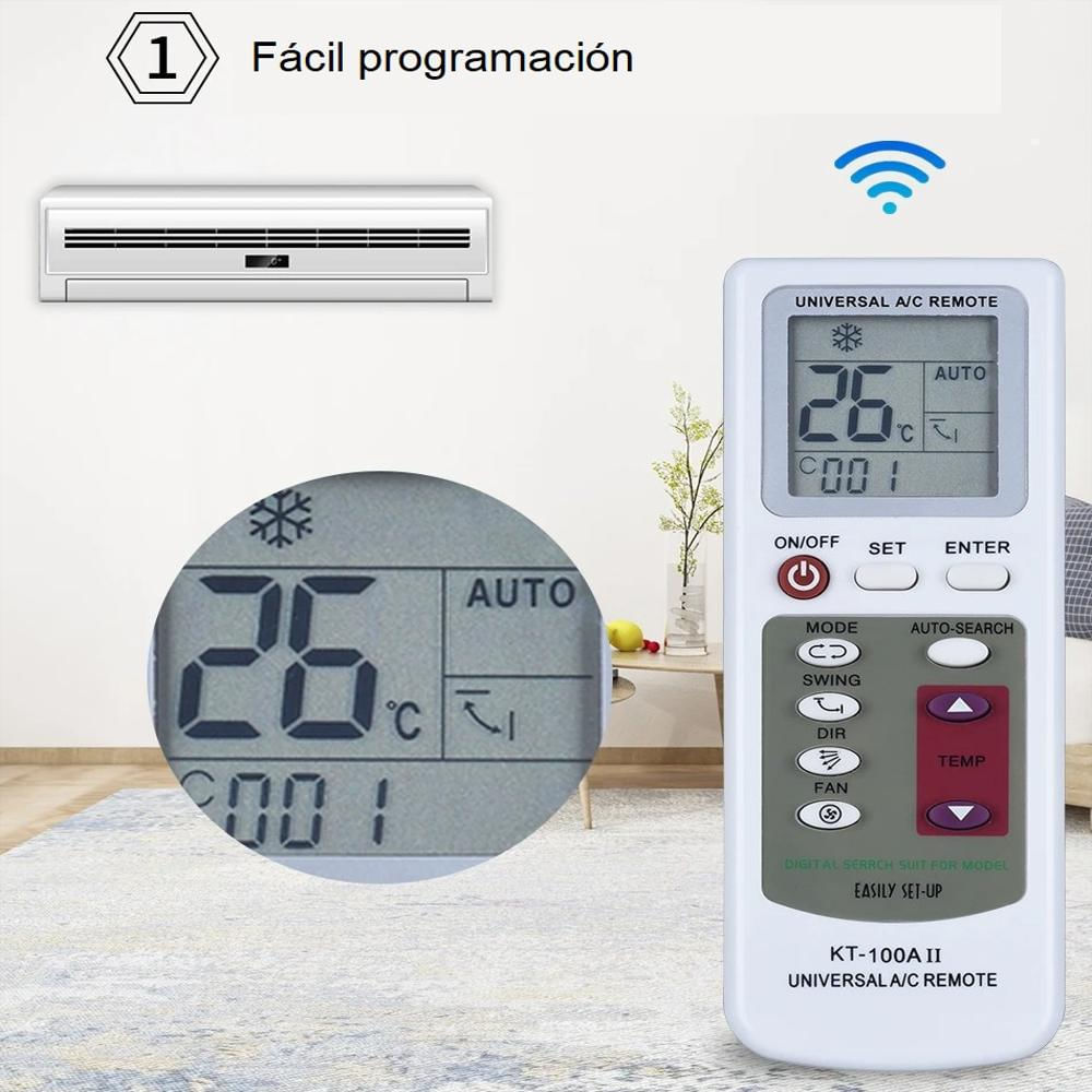 Control Universal Para Aire Acondicionado Aa Kt 100A Ii Repuesto, Reemplazo img #4