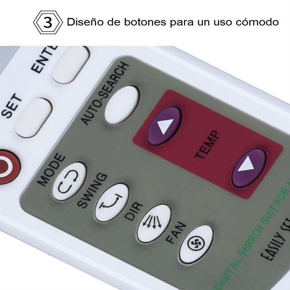 Control Universal Para Aire Acondicionado Aa Kt 100A Ii Repuesto, Reemplazo img #5