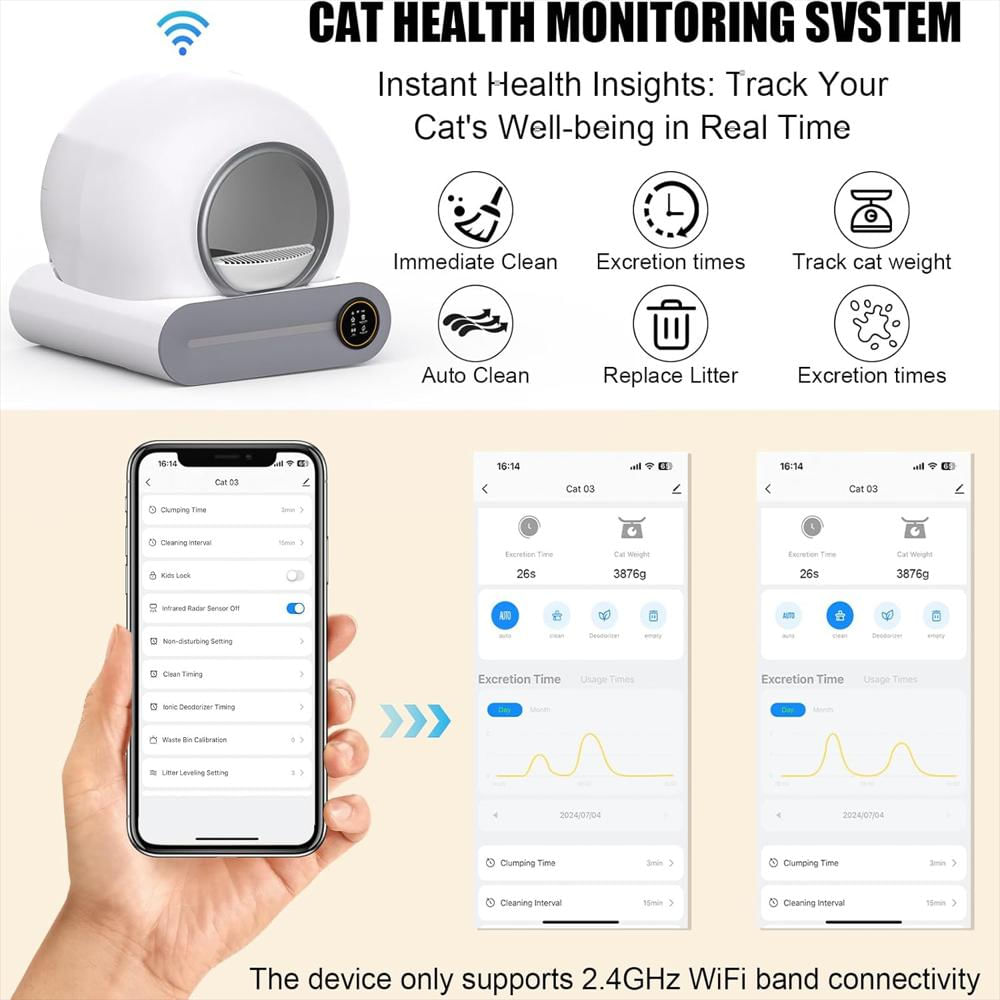 Arenero Automático Para Gatos Con App Y Conexión Wifi img #3