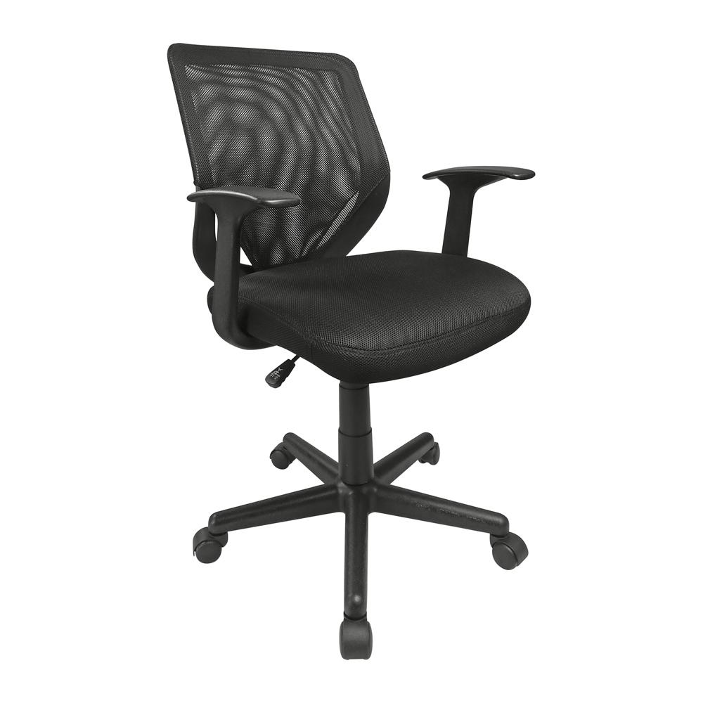 Silla De Escritorio Secretarial En Malla Negra De Alto Trafico 58X55x97 Negra Easy img #1