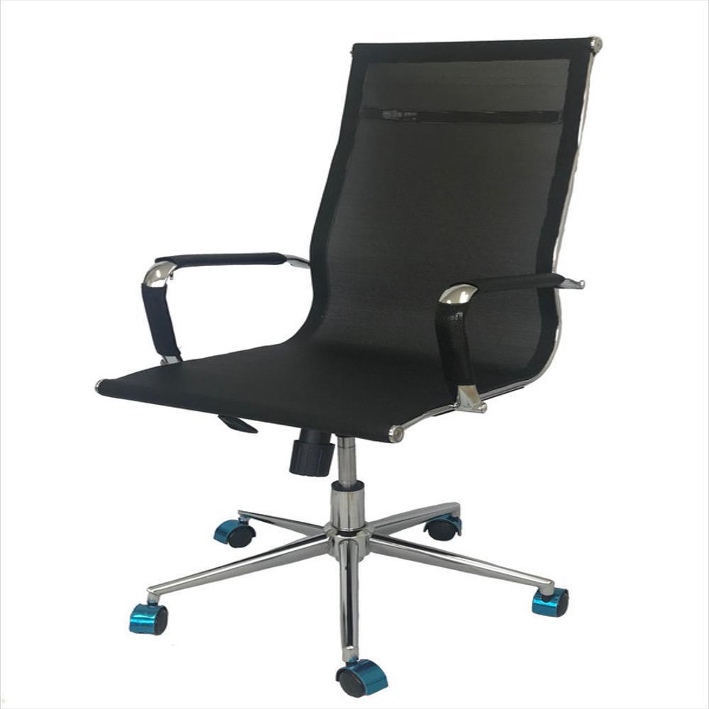 Kit Por 2 Silla Para Oficina Escritorio Alta Negra img #2