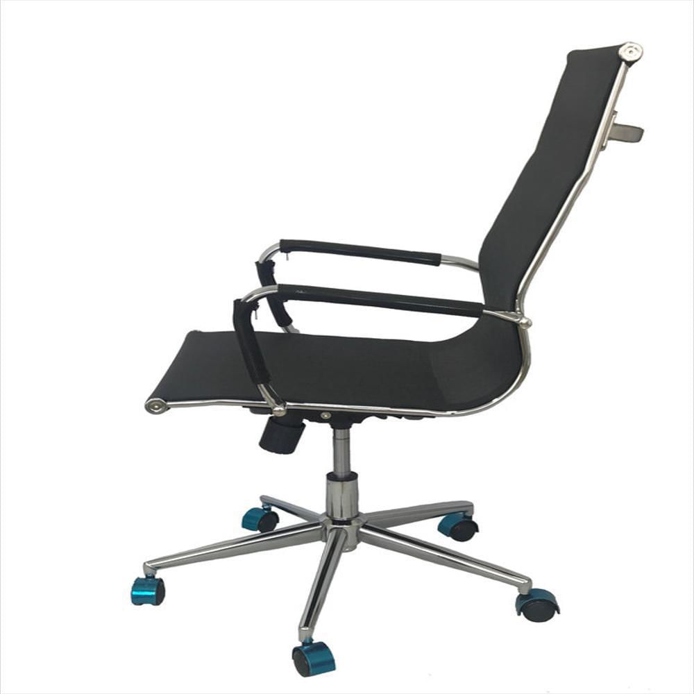 Kit Por 2 Silla Para Oficina Escritorio Alta Negra img #3