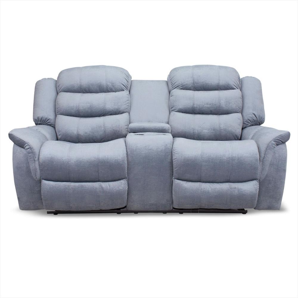 Sofa Reclinable Alamo 2 Puestos Cons Elite Living Microfibra Girs Plom img #1