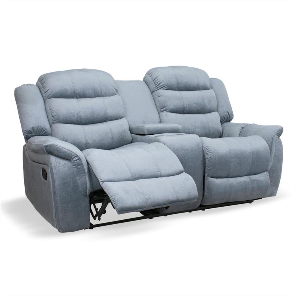 Sofa Reclinable Alamo 2 Puestos Cons Elite Living Microfibra Girs Plom img #2