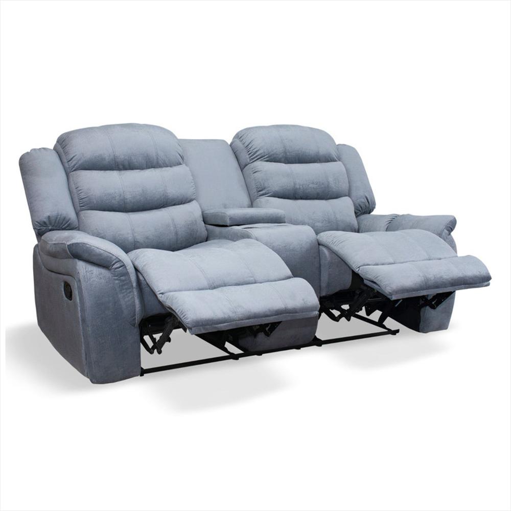 Sofa Reclinable Alamo 2 Puestos Cons Elite Living Microfibra Girs Plom img #3