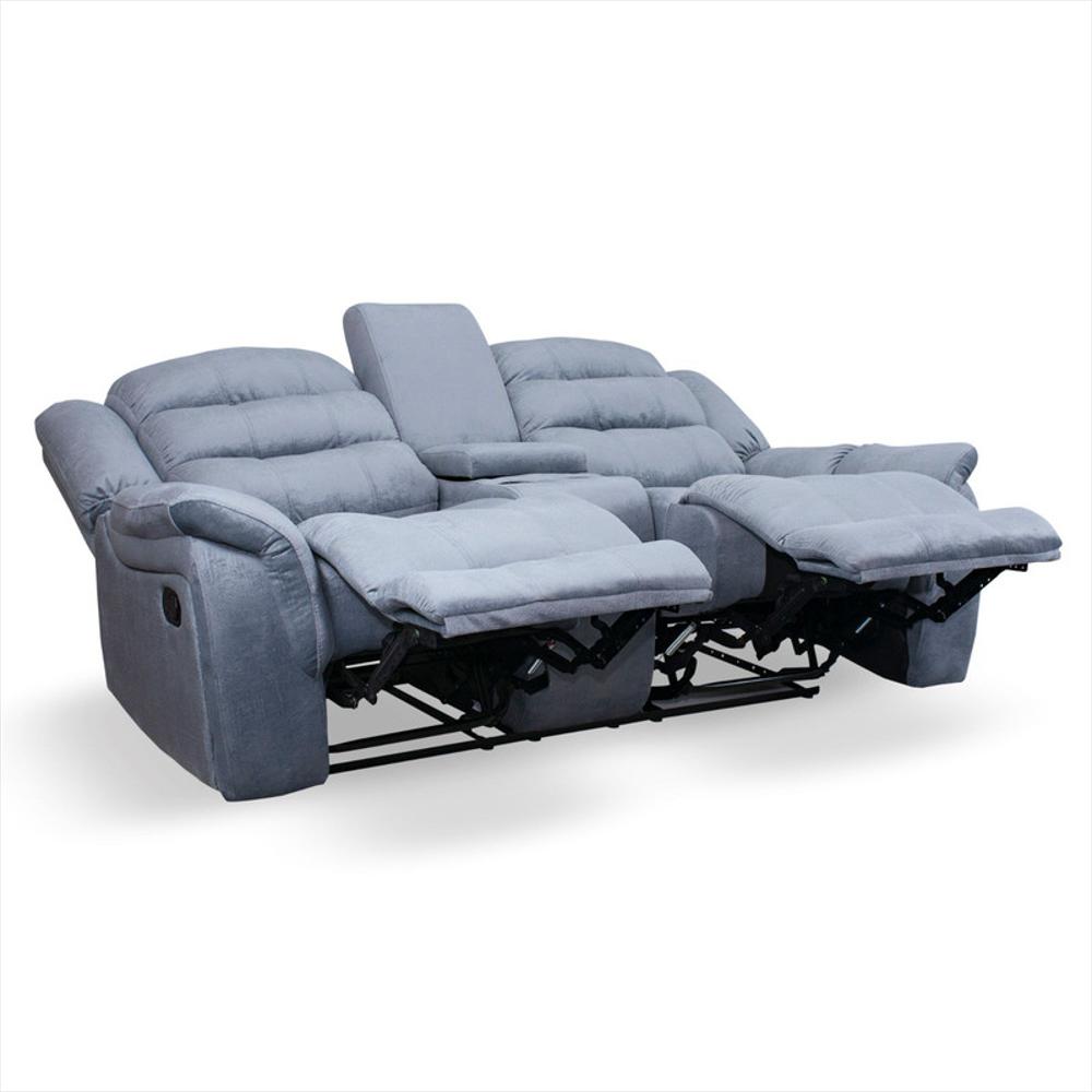 Sofa Reclinable Alamo 2 Puestos Cons Elite Living Microfibra Girs Plom img #4