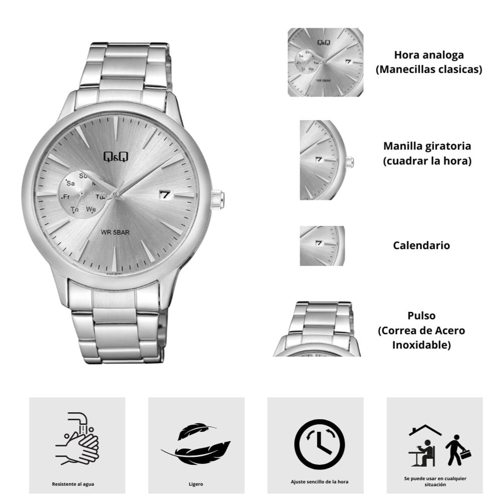Reloj Q&Q A12a 007Py Diseño Elegante img #2