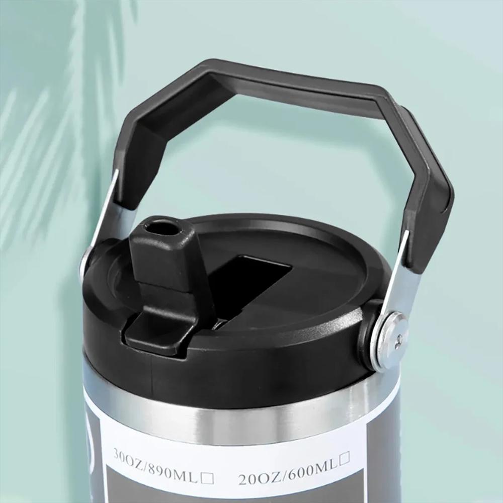 Termo Térmico 600Ml 2Oonz De Acero Inoxidable Negro img #3