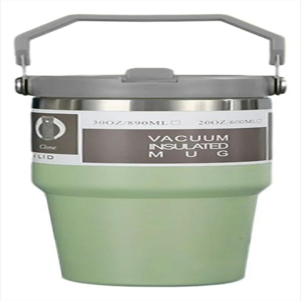 Termo Térmico 600Ml 2Oonz De Acero Inoxidable Verde img #1