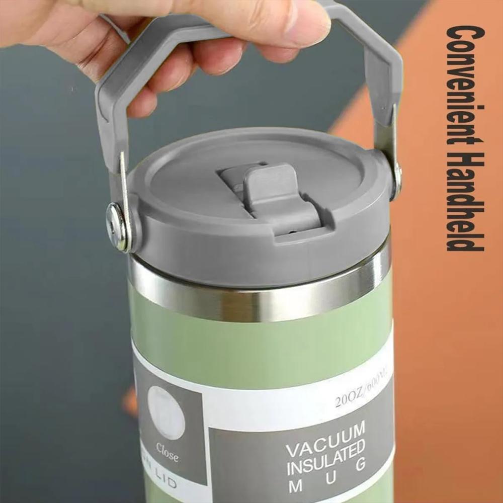 Termo Térmico 600Ml 2Oonz De Acero Inoxidable Verde img #2