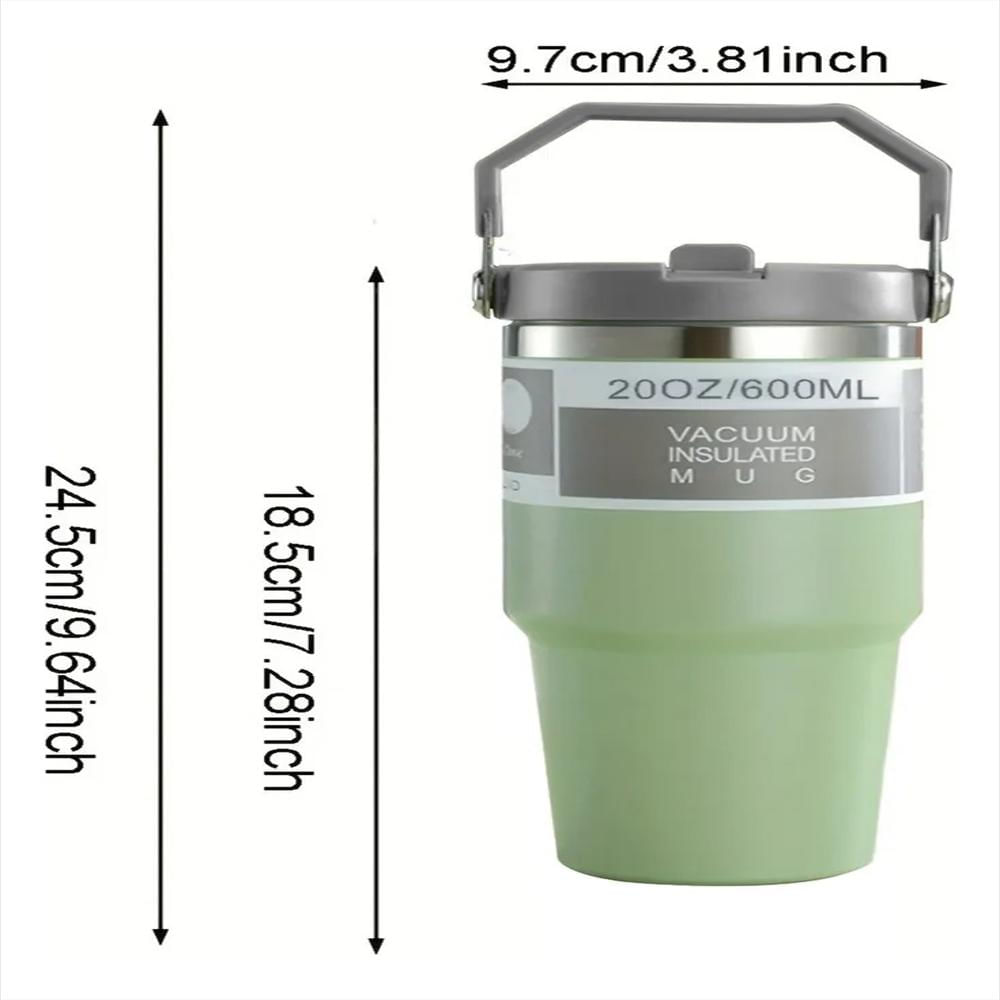 Termo Térmico 600Ml 2Oonz De Acero Inoxidable Verde img #3
