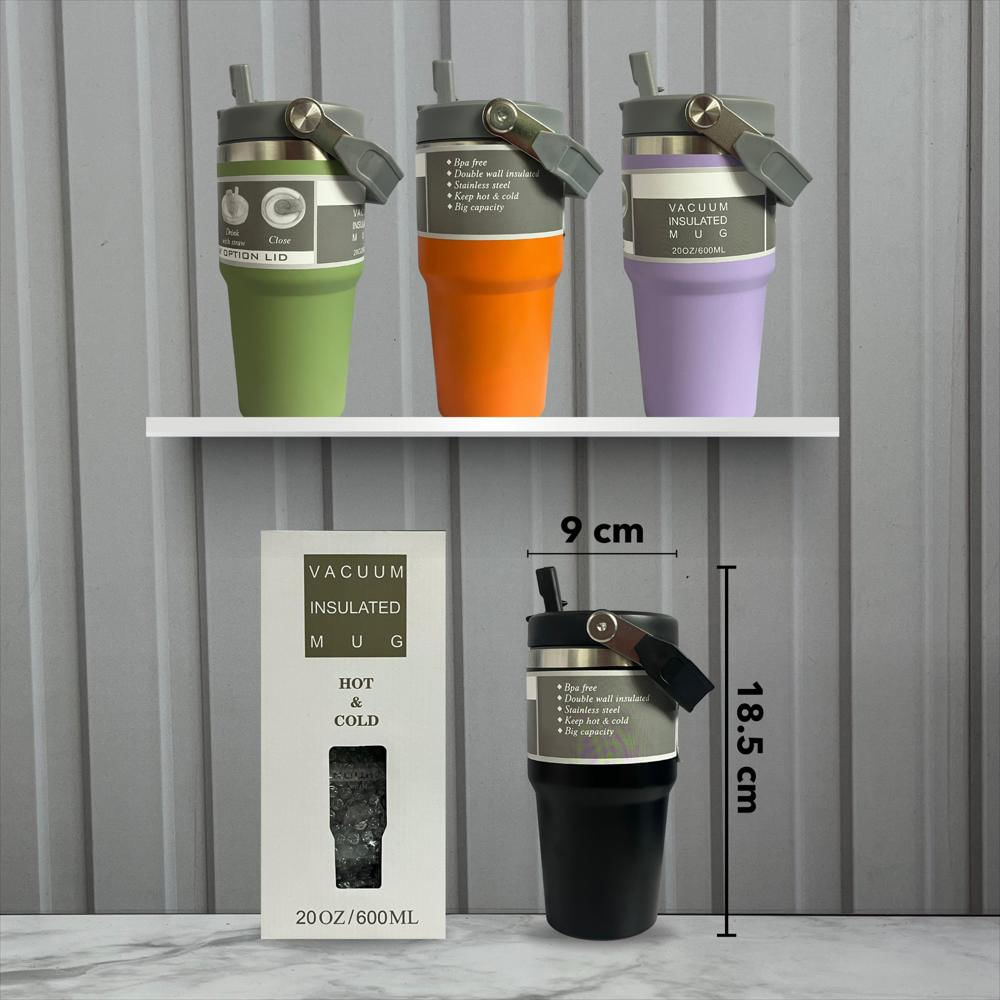 Termo Térmico 600Ml 2Oonz De Acero Inoxidable Verde img #5